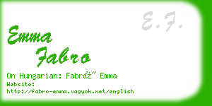 emma fabro business card